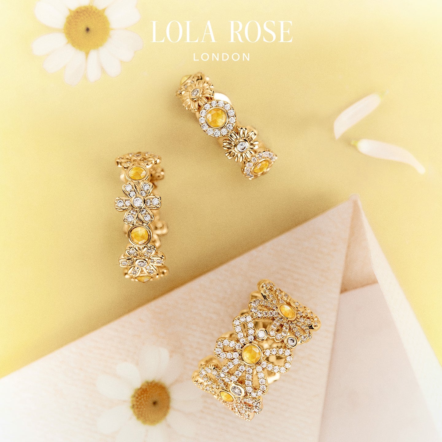 Daisy Floral Band Ring (Shipping from March 21th)